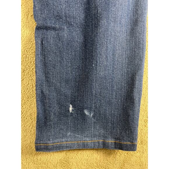 VTG Y2K Anchor Blue Men's Low Rise Slim Stretch Medium Wash Denim Jeans Sz 34x30 - Picture 8 of 11